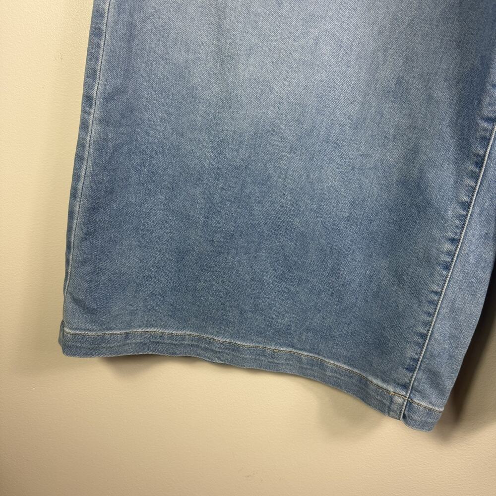 LANE BRYANT WOMENS SIZE 18 FLEX MAGIC HIGH RISE WIDE LEG CROP BLUE JEANS GAUCHOS - Picture 6 of 6